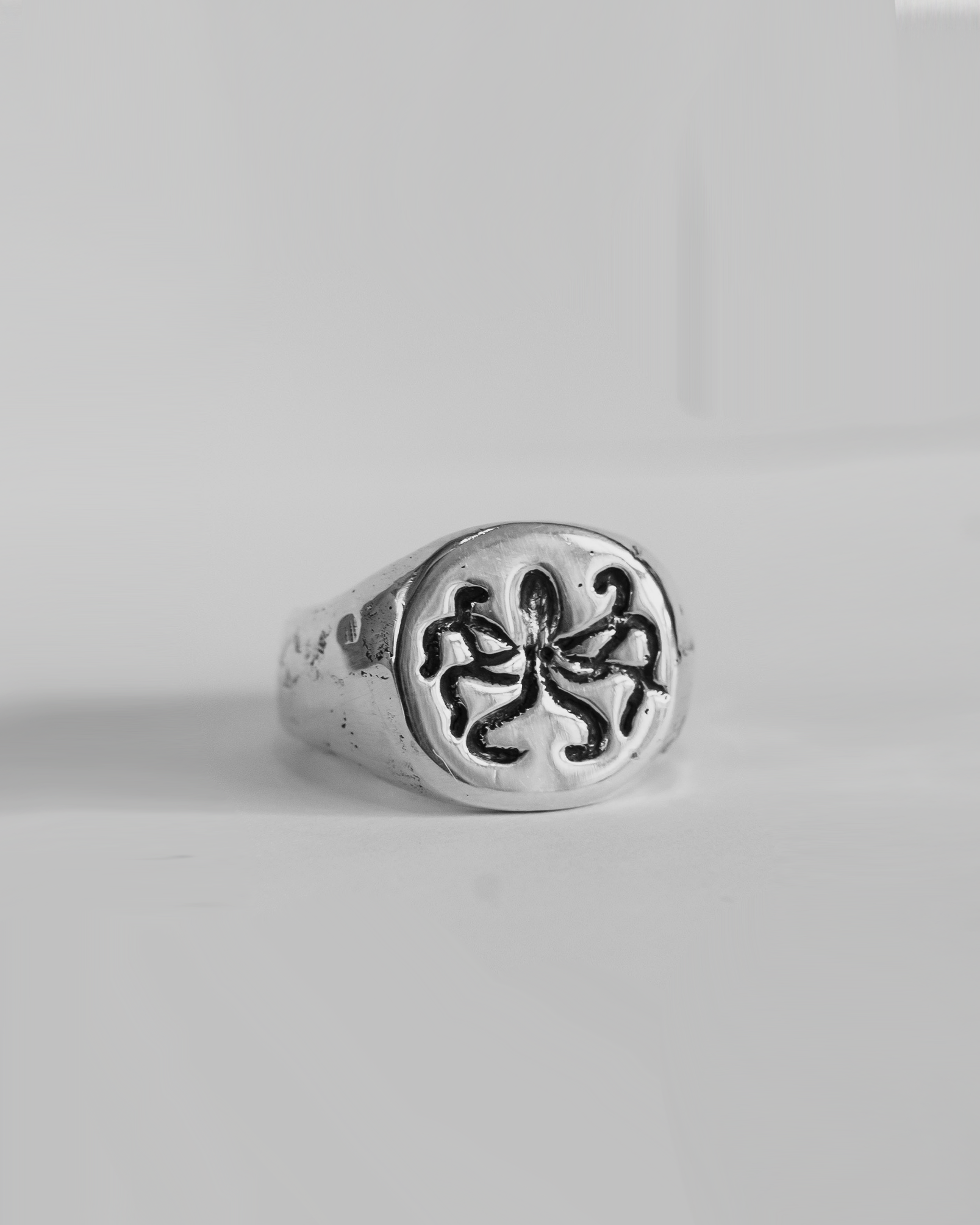 Octopus high quality Signet ring Sterling silver 925