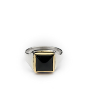 Gold Bezel Onyx Cushion Signet