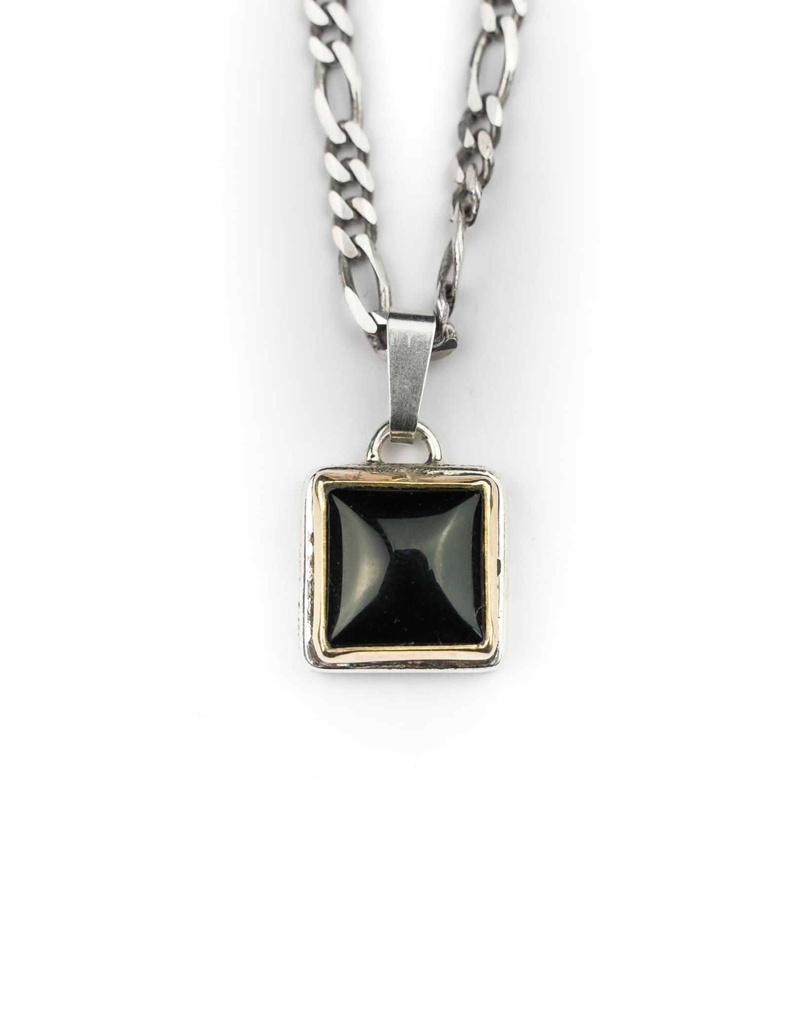 Gold Bezel Onyx Pendant